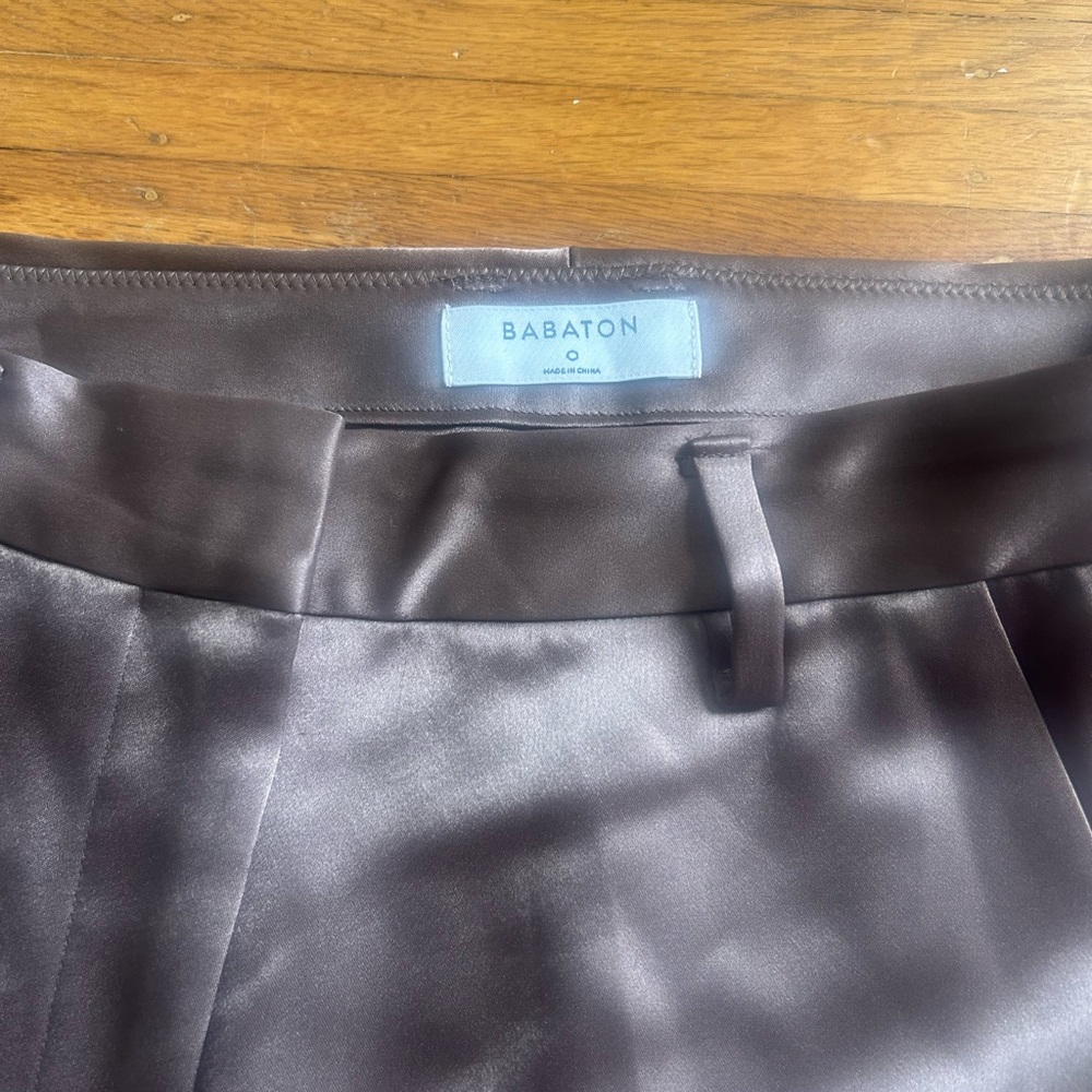 Aritzia Chocolate Satin pants
